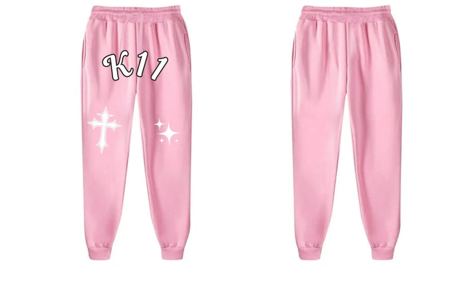 K11 Sweatpants pink (Puff Print)